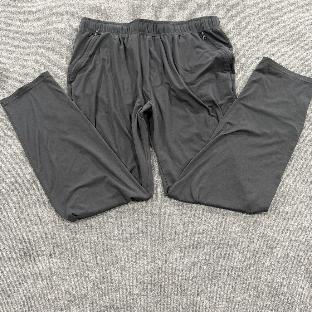 Alo Yoga Conquer Pulse Pants Men's Size 2XLARGE Charcoal Gray Stretch